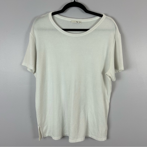 Aritzia Wilfred Free White Relaxed Short Sleeve T-Shirt Size Large - Picture 2 of 9